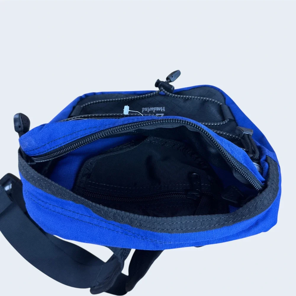 EMS Tailwind Lumbar Padded Waist Fanny Hiking Hydration Bottle Pack Blue VTG